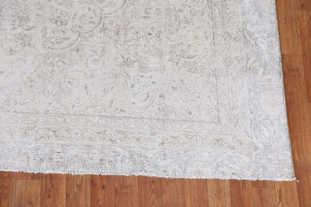 Distressed Wool Kerman Persian Area Rug 8x11