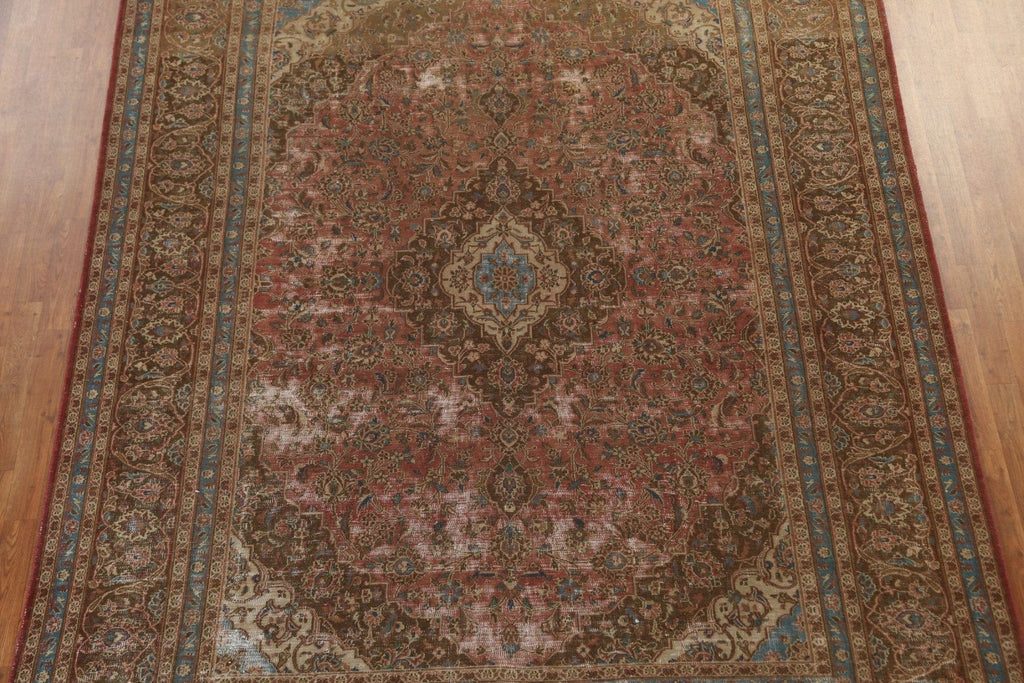 Handmade Wool Kashan Persian Area Rug 8x11