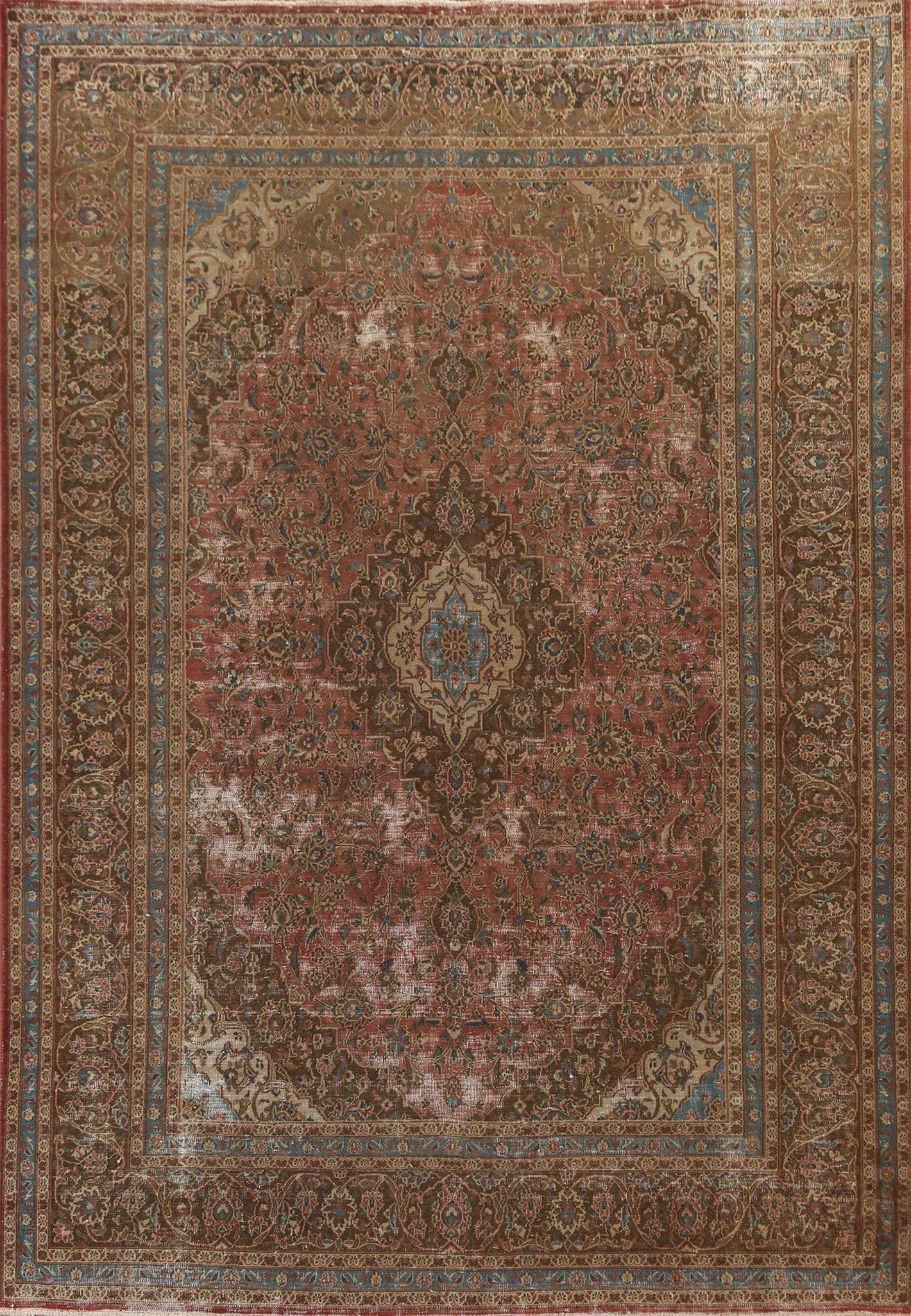 Handmade Wool Kashan Persian Area Rug 8x11