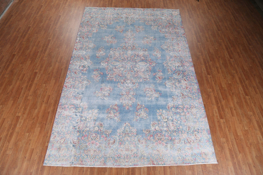 Vegetable Dye Wool Kerman Persian Area Rug 9x14