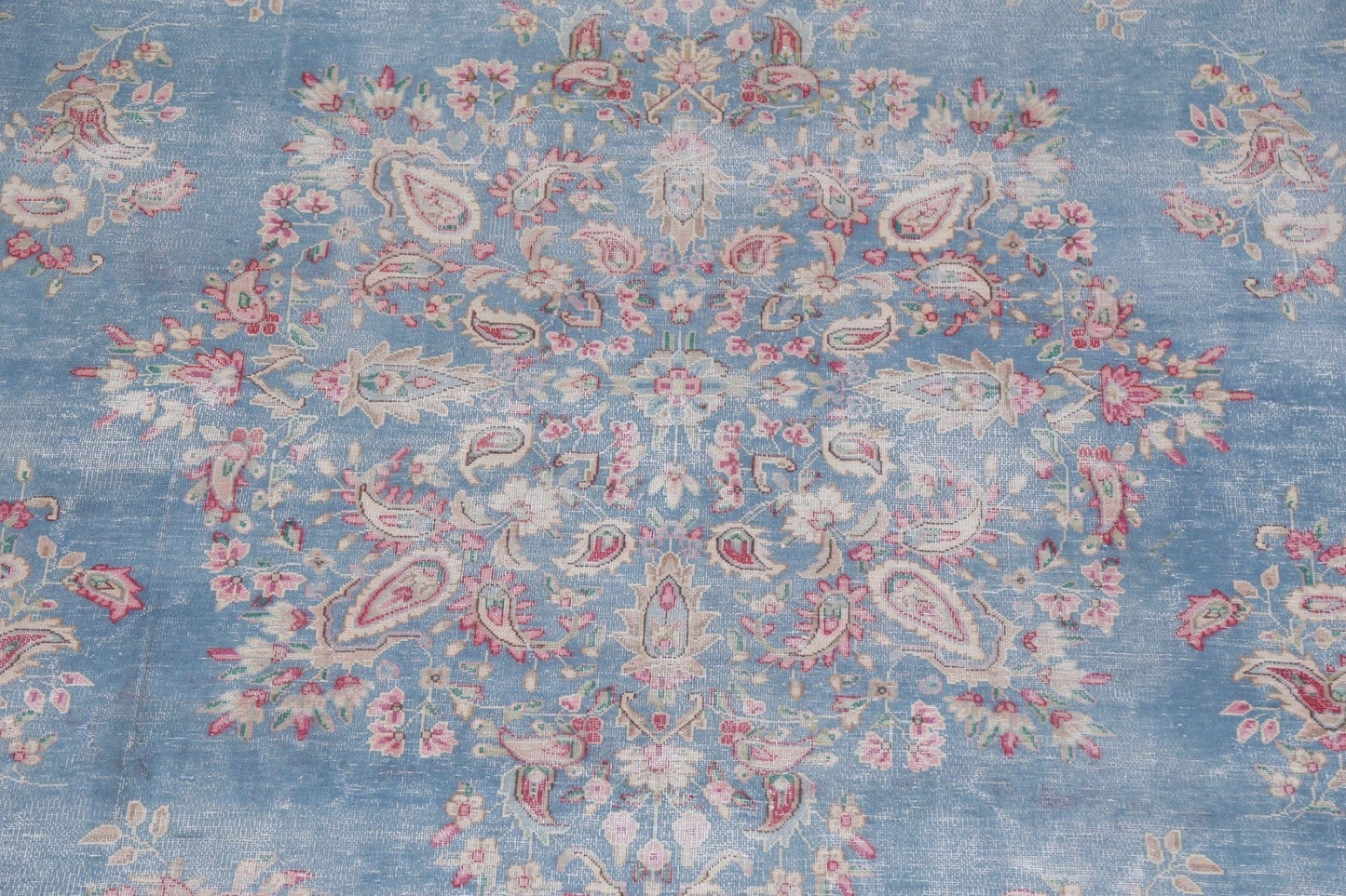 Vegetable Dye Wool Kerman Persian Area Rug 9x14