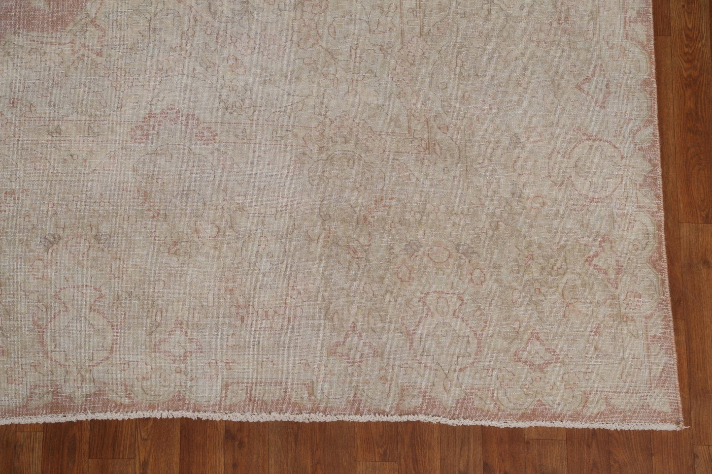 Distressed Muted Kerman Persian Area Rug 10x13