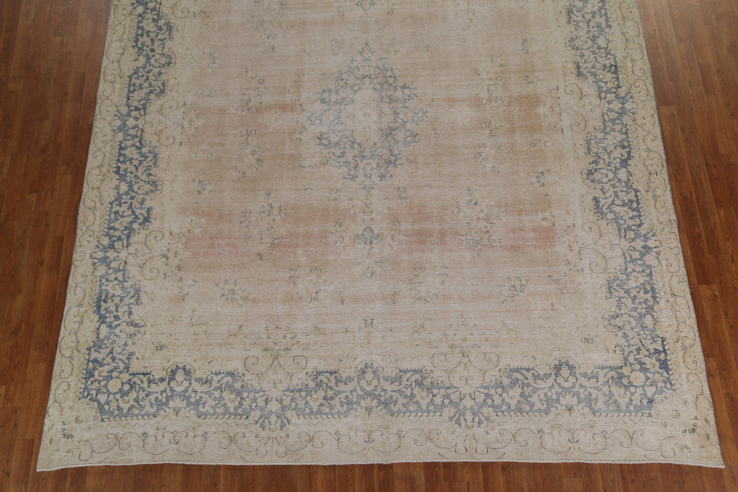 Distressed Wool Kerman Persian Area Rug 10x12