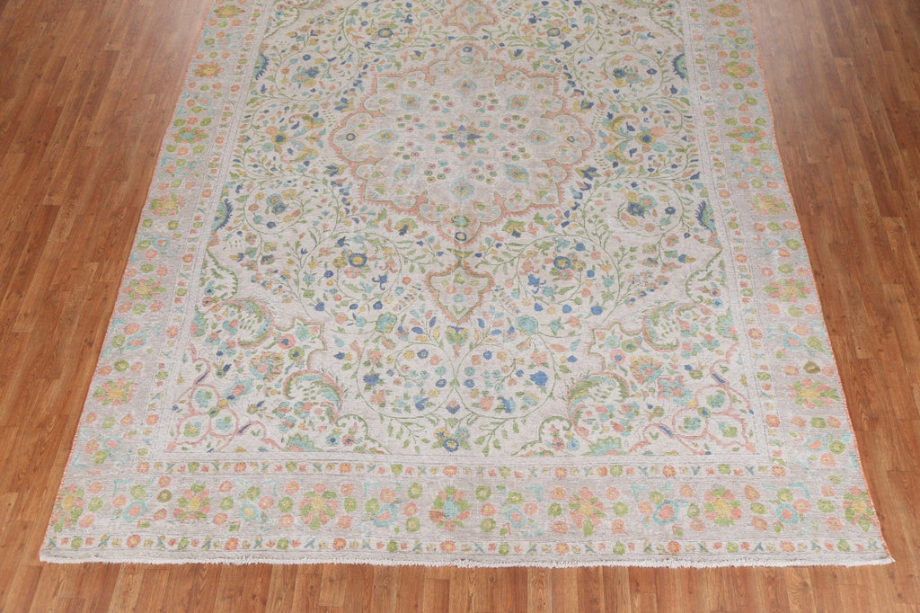 Vintage Wool Tabriz Persian Area Rug 9x12