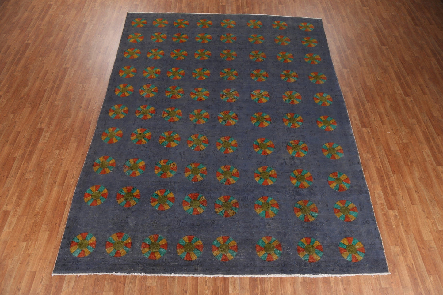 Over-Dyed Wool Tabriz Persian Area Rug 9x12