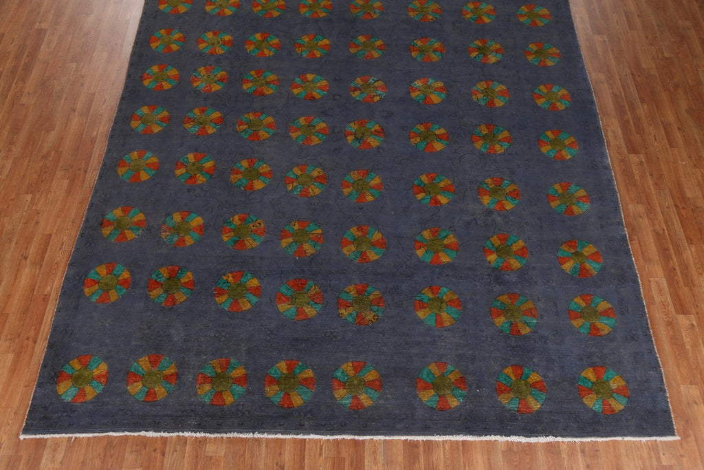 Over-Dyed Wool Tabriz Persian Area Rug 9x12