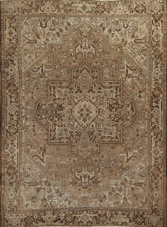 Geometric Heriz Persian Area Rug 9x11