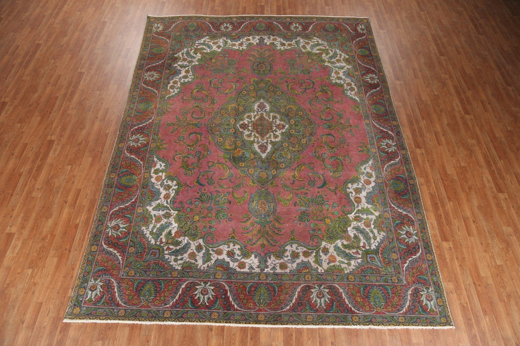 Hand-Knotted Wool Tabriz Persian Area Rug 9x13