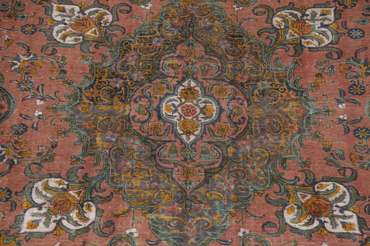 Vintage Wool Tabriz Persian Area Rug 10x13