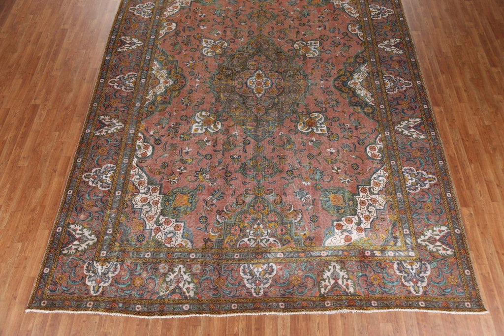 Vintage Wool Tabriz Persian Area Rug 10x13