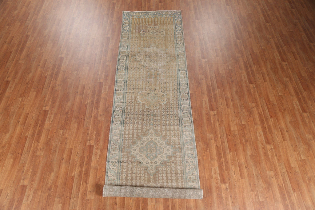 Vintage Wool Tabriz Persian Rug 4x13