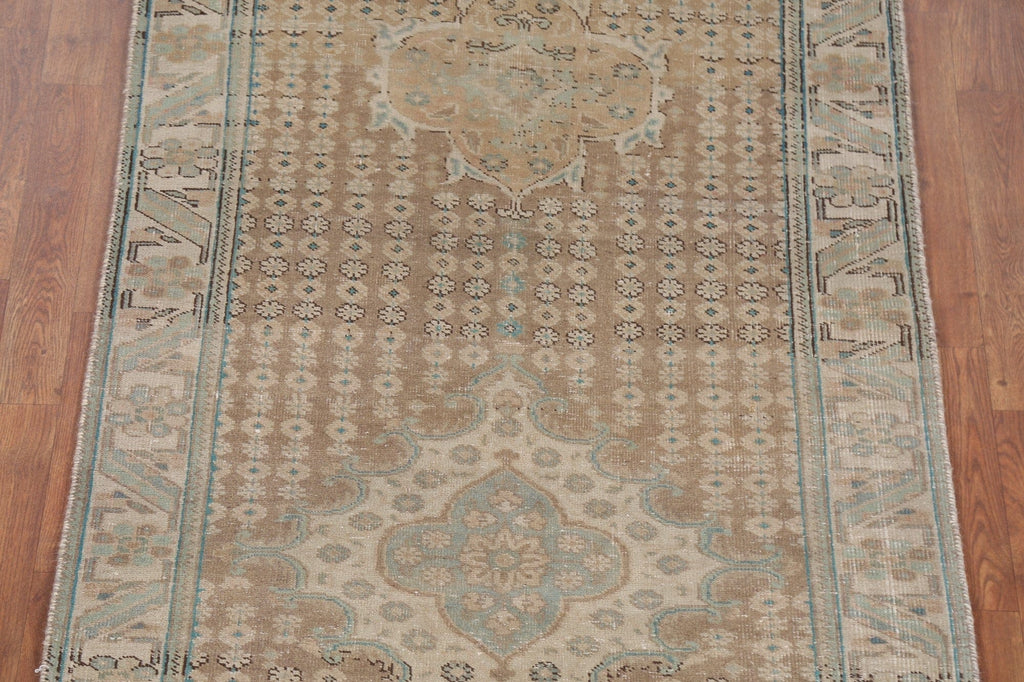 Vintage Wool Tabriz Persian Rug 4x13