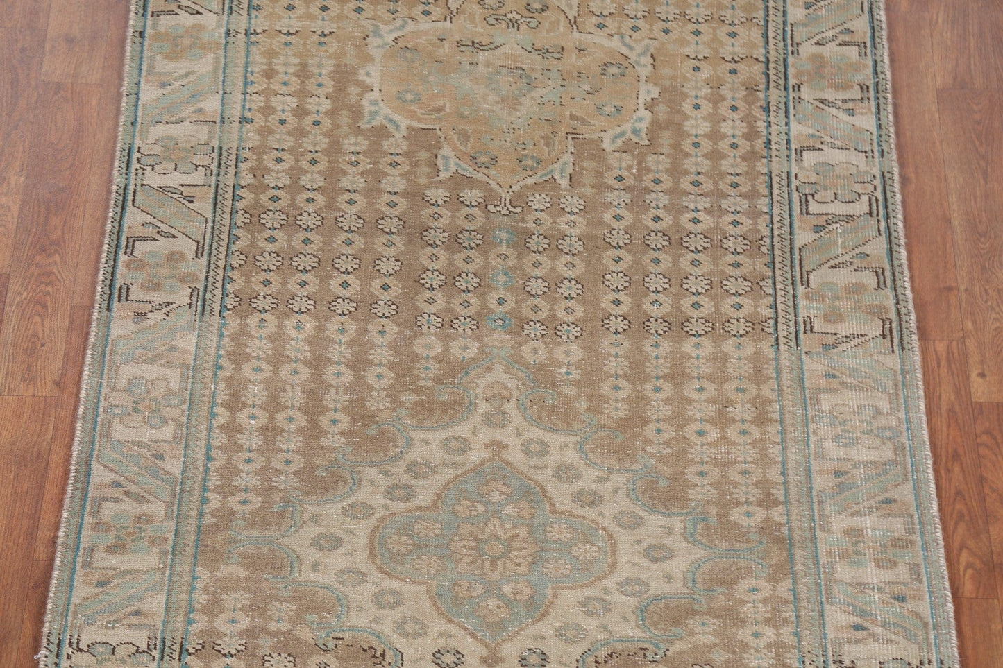 Vintage Wool Tabriz Persian Rug 4x13