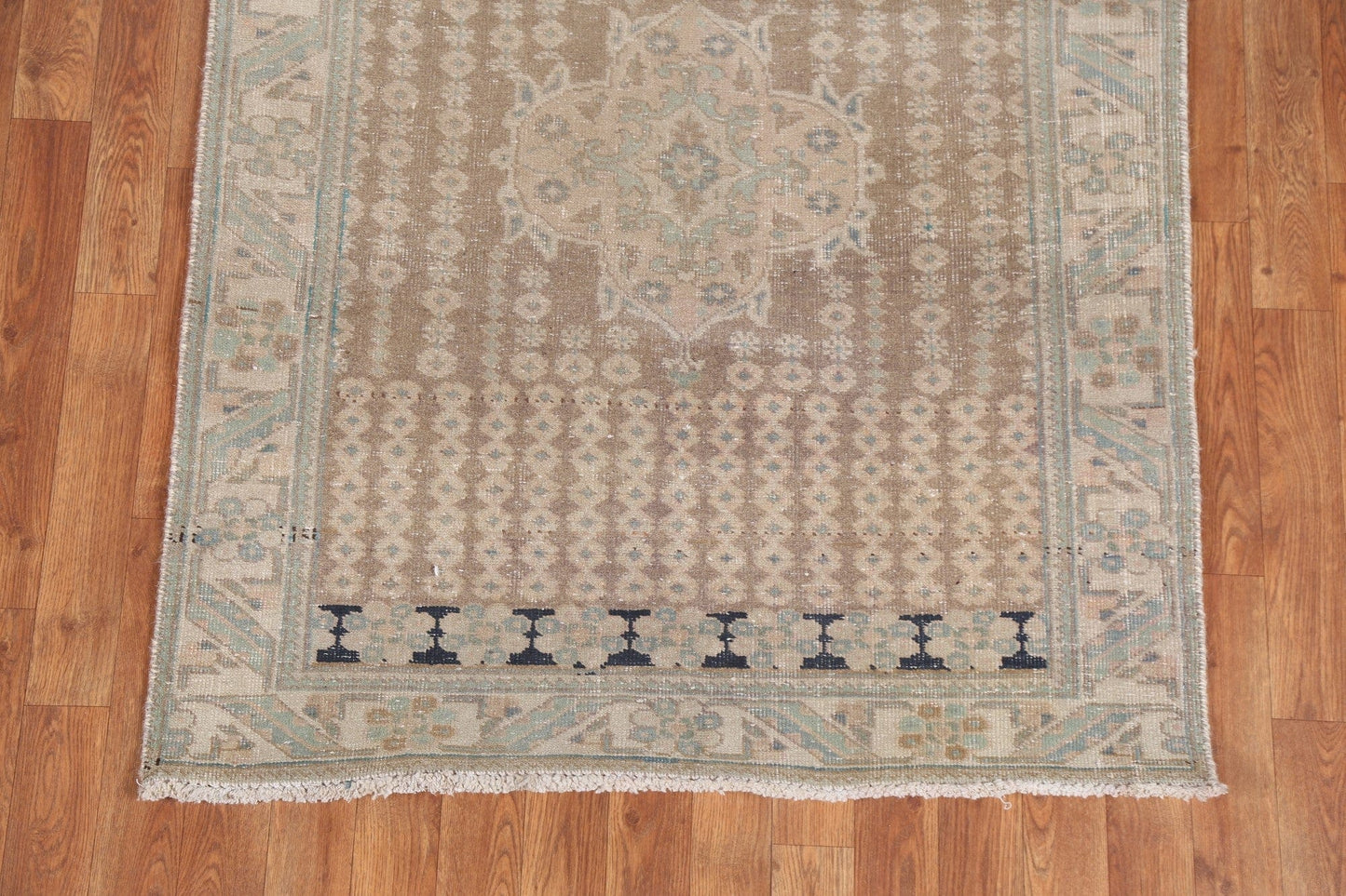 Vintage Wool Tabriz Persian Rug 4x13