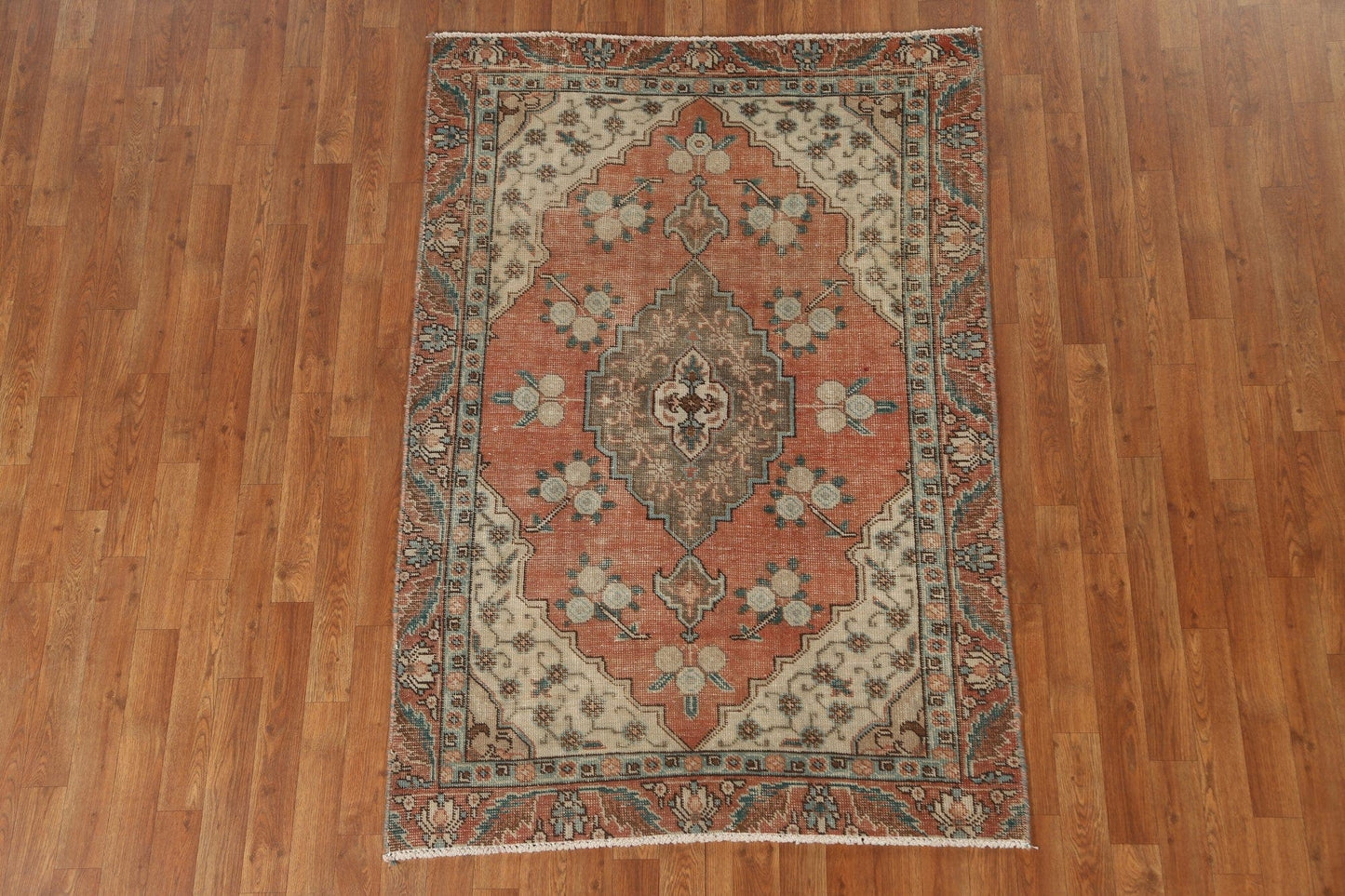 Geometric Wool Hamedan Persian Area Rug 4x6