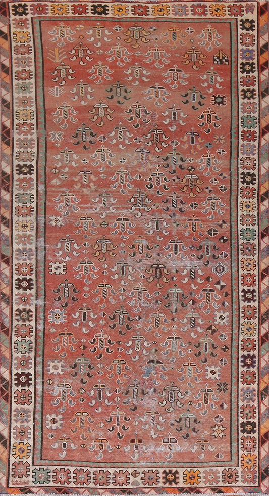 Vintage Wool Shiraz Persian Area Rug 5x9