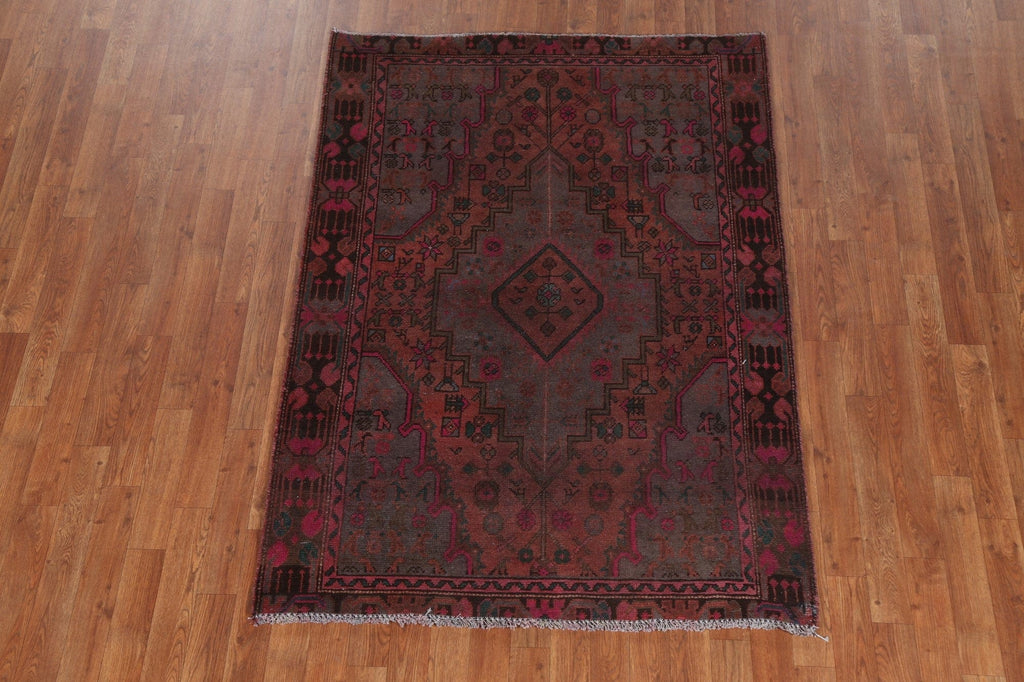 Geometric Wool Zanjan Persian Area Rug 4x6