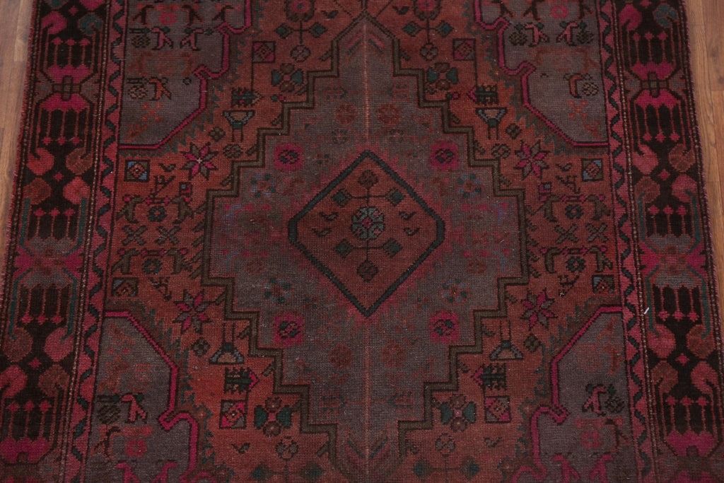 Geometric Wool Zanjan Persian Area Rug 4x6