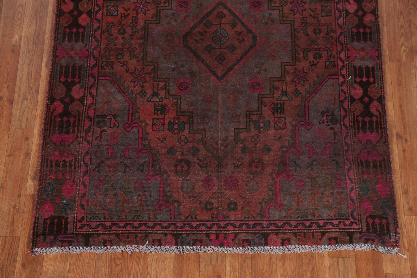 Geometric Wool Zanjan Persian Area Rug 4x6