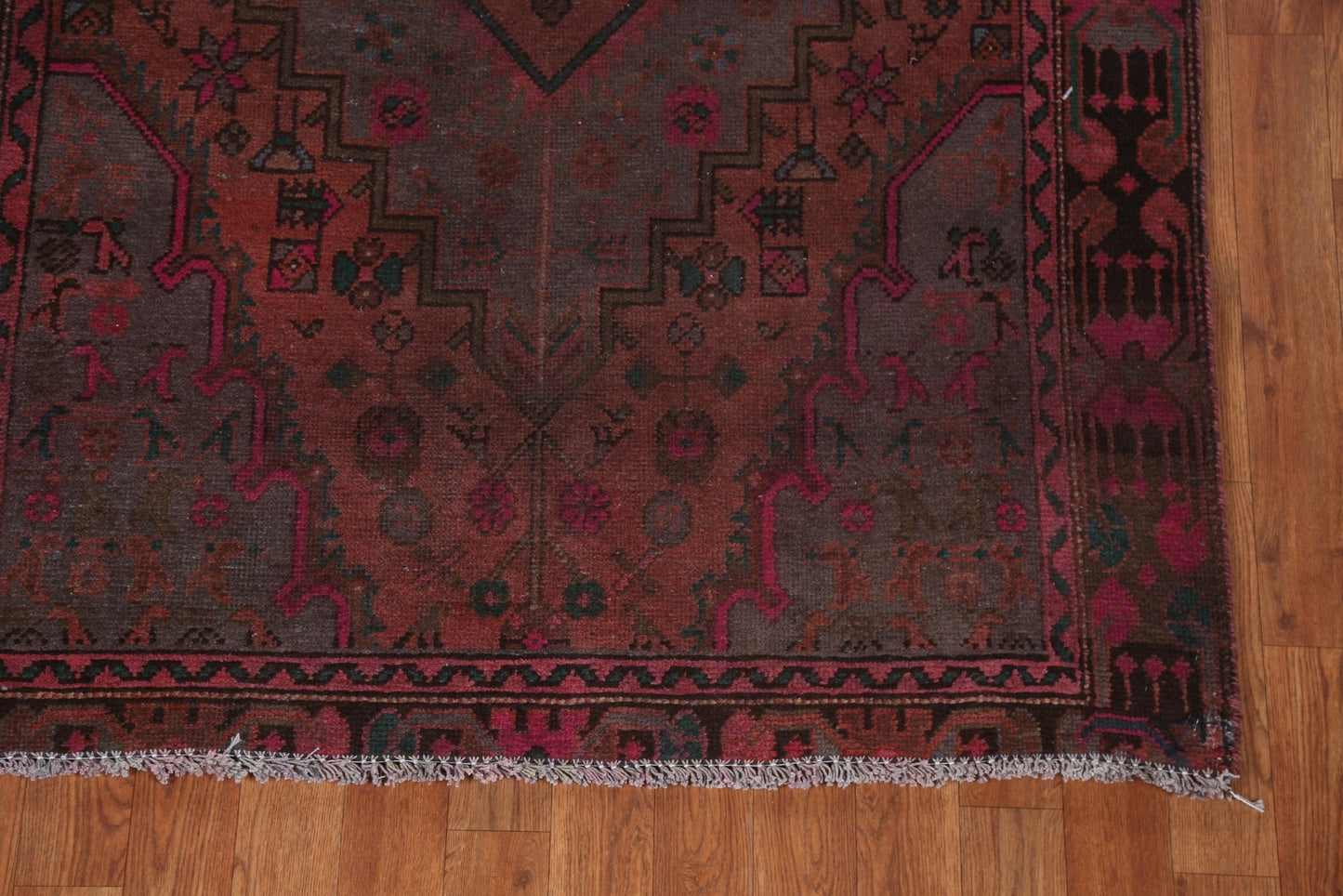 Geometric Wool Zanjan Persian Area Rug 4x6