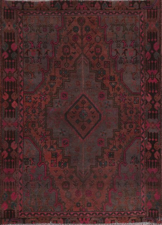 Geometric Wool Zanjan Persian Area Rug 4x6