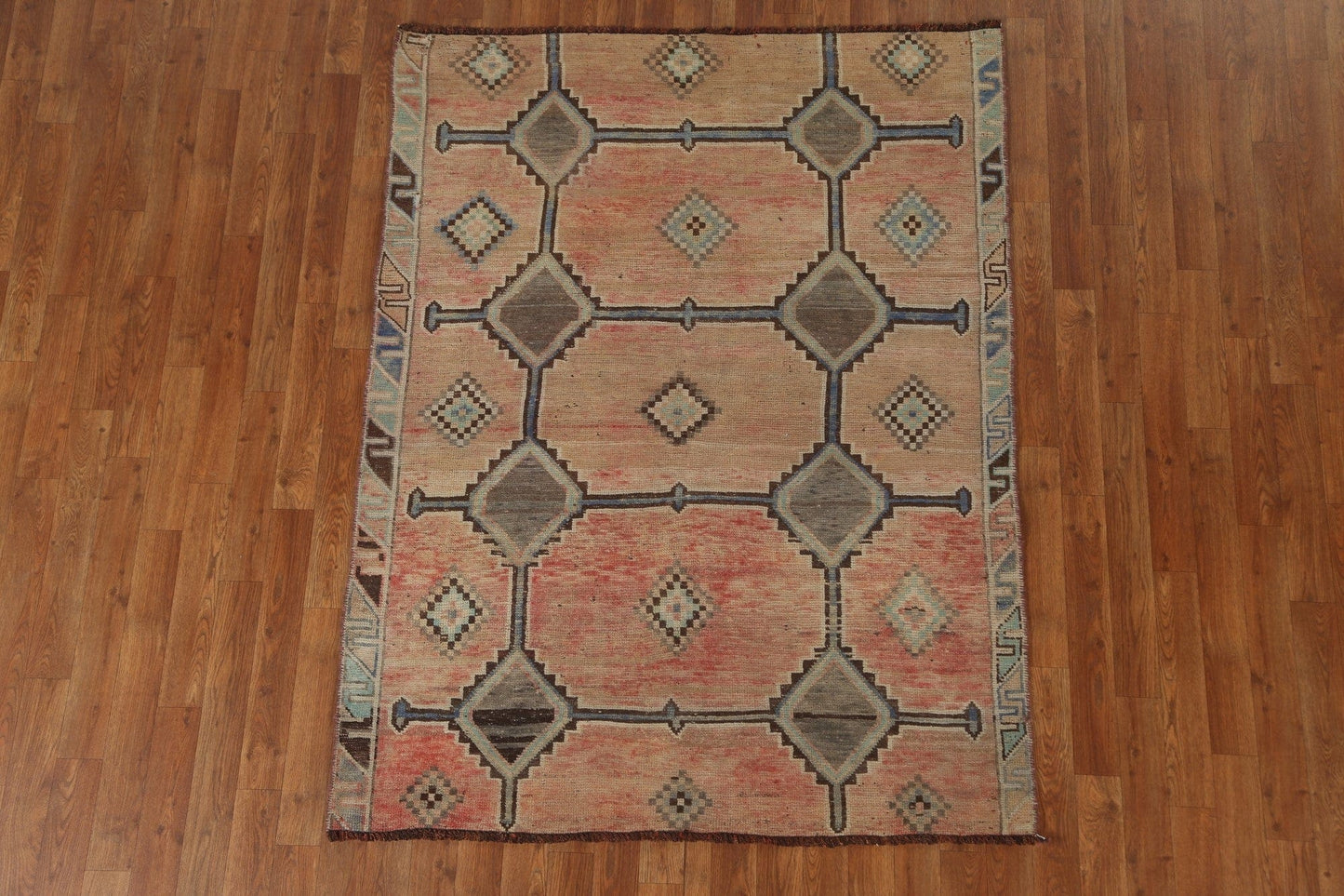 Handmade Wool Qashqai Persian Area Rug 4x7