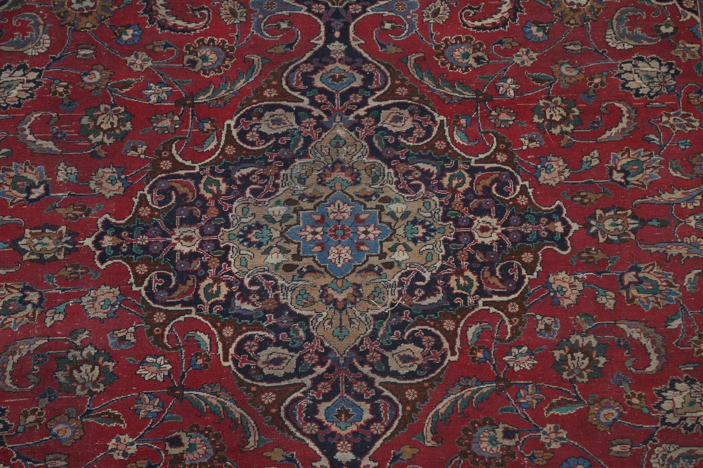 Floral Red Wool Kashmar Persian Area Rug 7x10