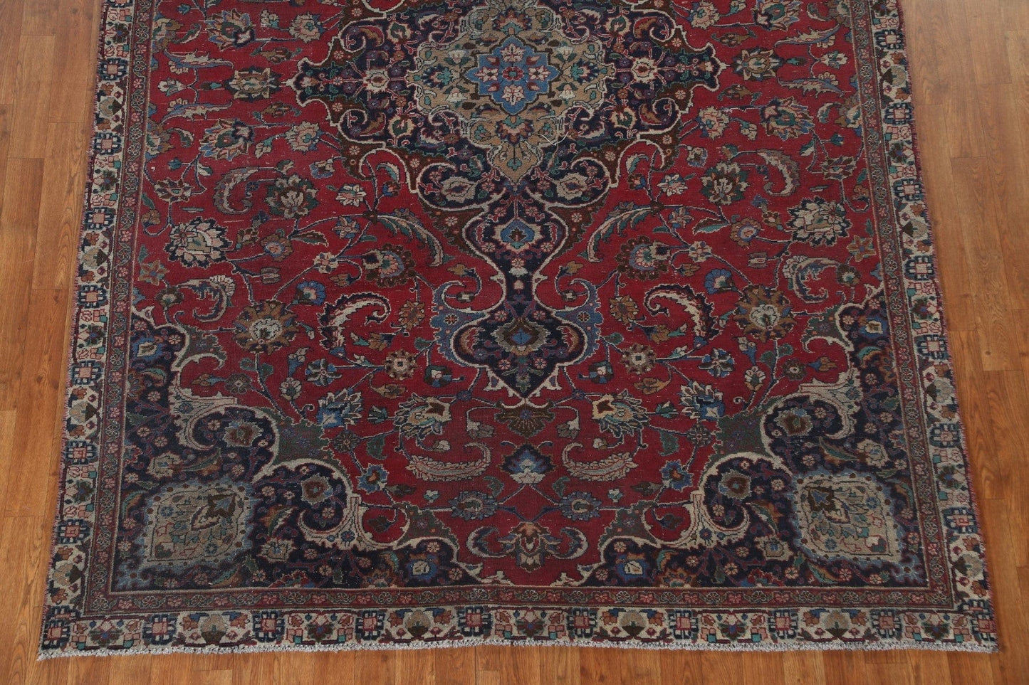 Floral Red Wool Kashmar Persian Area Rug 7x10