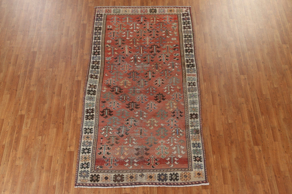 Antique Geometric Shiraz Persian Area Rug 5x9