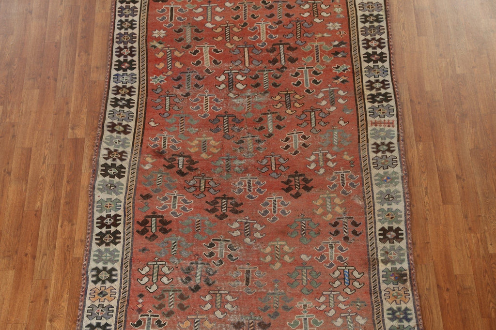 Antique Geometric Shiraz Persian Area Rug 5x9