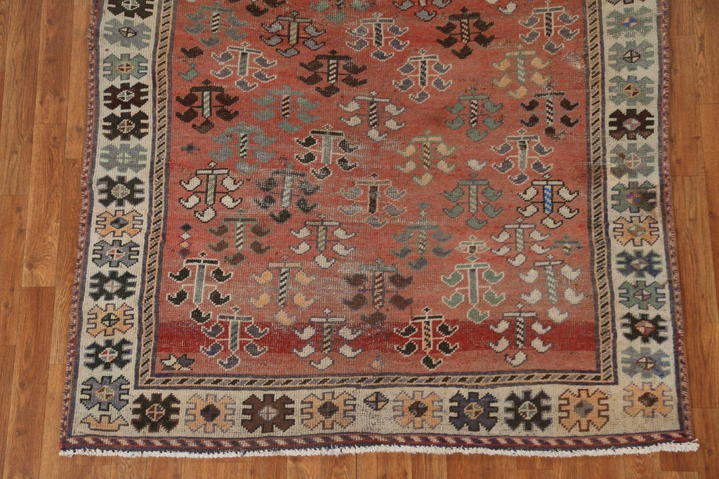 Antique Geometric Shiraz Persian Area Rug 5x9