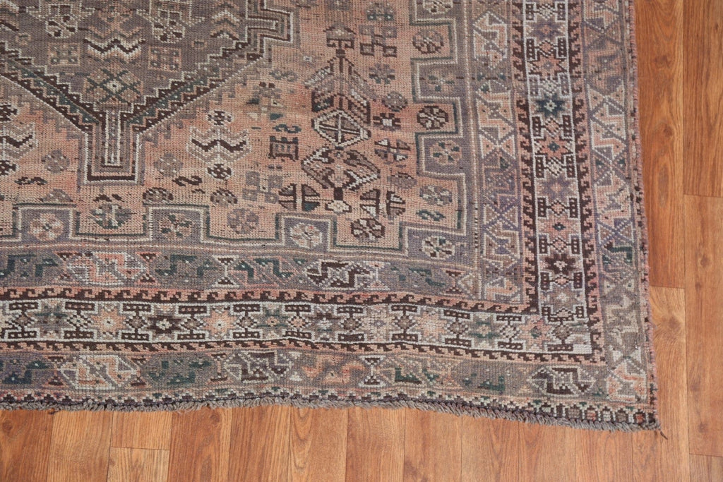 Antique Wool Handmade Qashqai Persian Area Rug 5x7