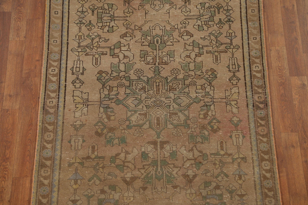 Vegetable Dye Geometric Tabriz Persian Rug 4x13