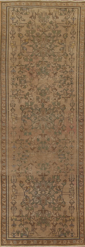 Vegetable Dye Geometric Tabriz Persian Rug 4x13