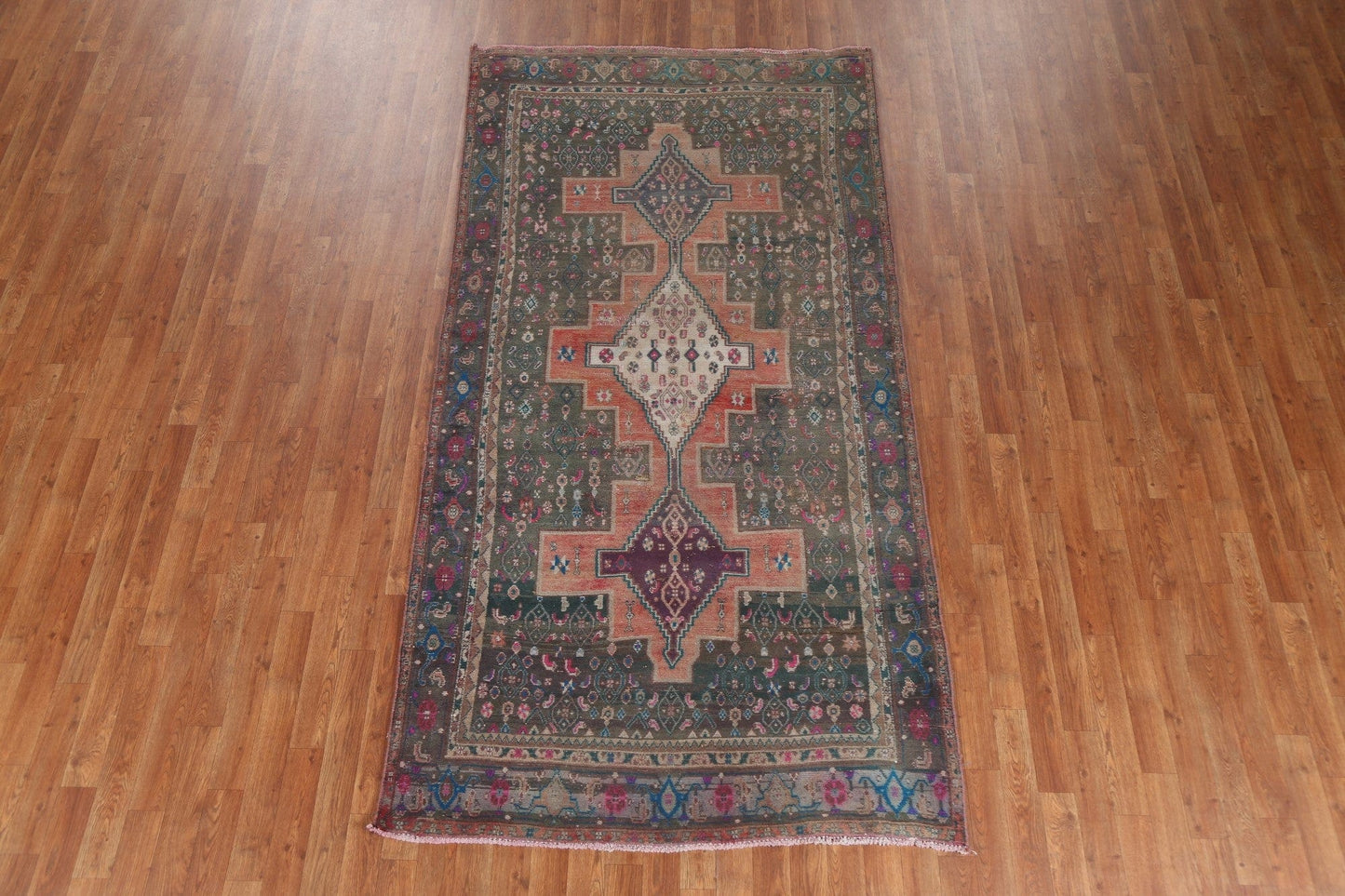 Tribal Geometric Shiraz Persian Area Rug 4x9