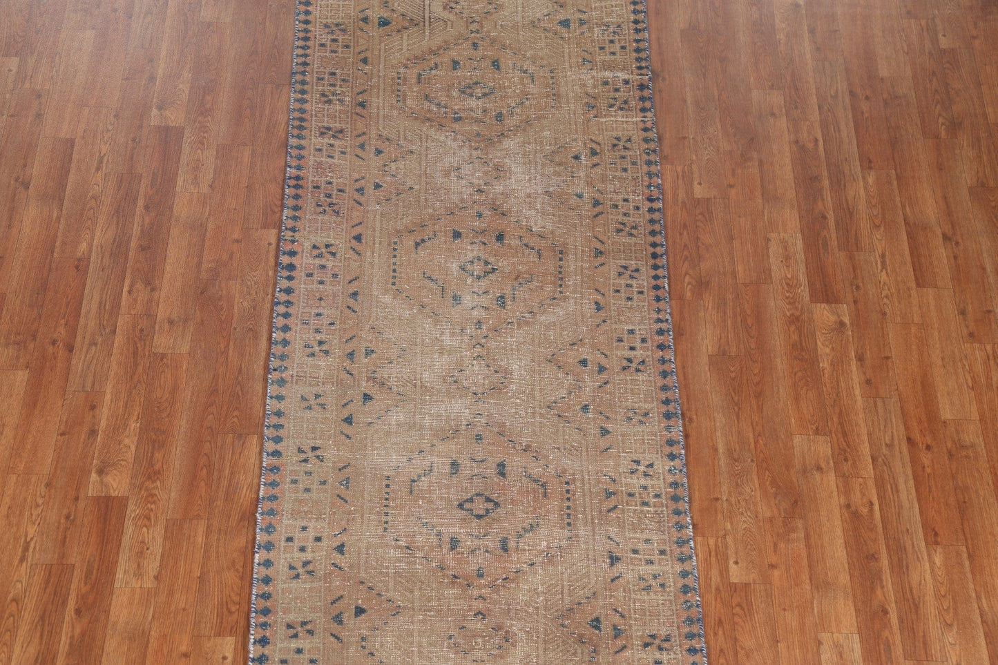 Geometric Heriz Persian Runner Rug 3x9