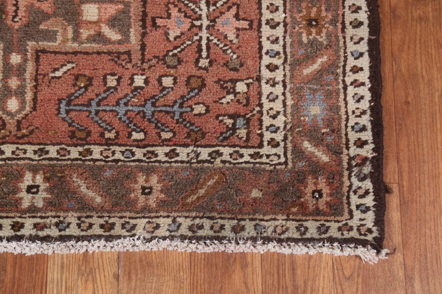 Vintage Wool Gharajeh Persian Runner Rug 3x11