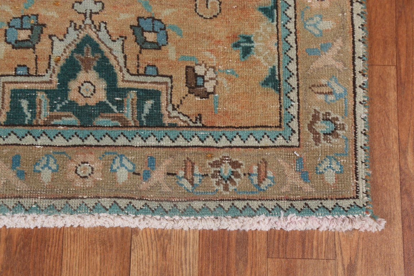 Vegetable Dye Wool Tabriz Persian Runner Rug 2x10