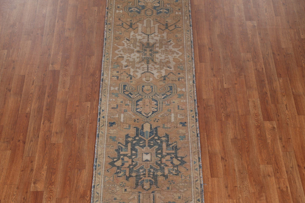 Geometric Heriz Persian Runner Rug 2x10