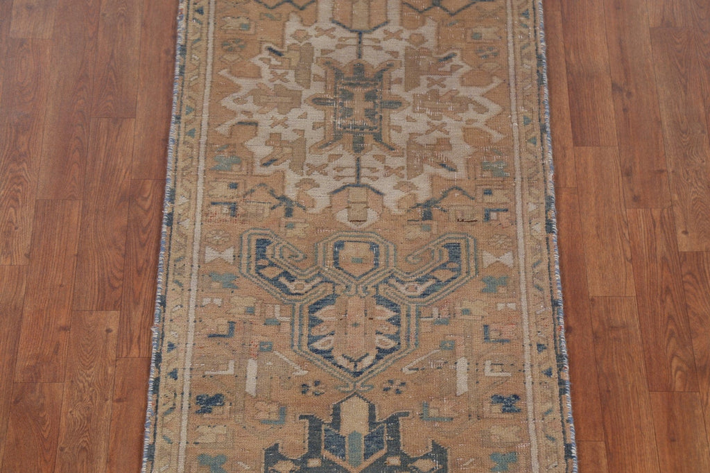 Geometric Heriz Persian Runner Rug 2x10