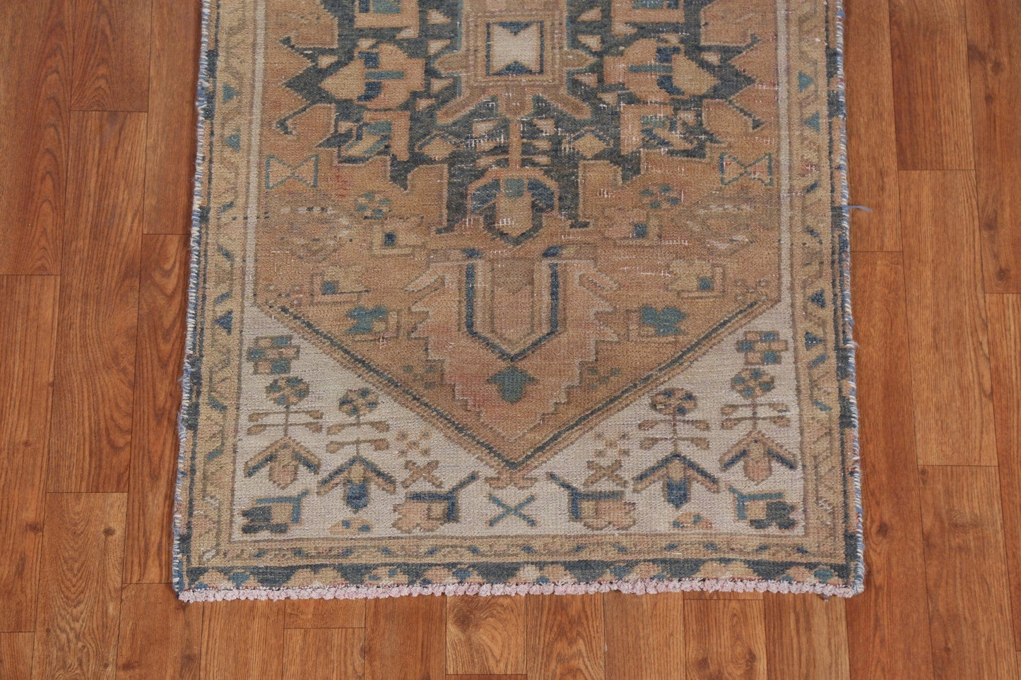 Geometric Heriz Persian Runner Rug 2x10