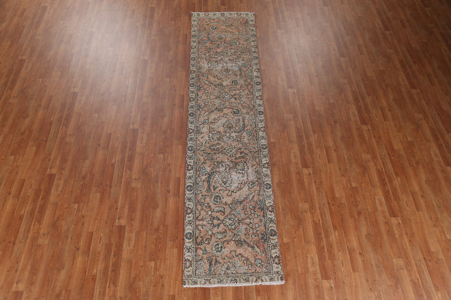 All-Over Floral Tabriz Persian Runner Rug 3x11