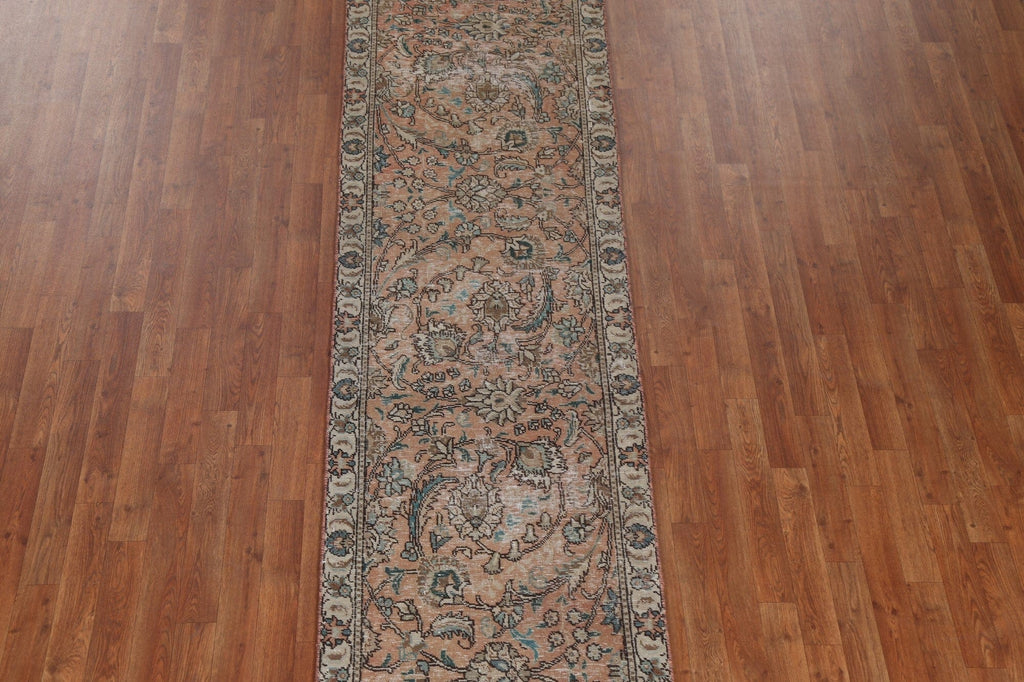 All-Over Floral Tabriz Persian Runner Rug 3x11