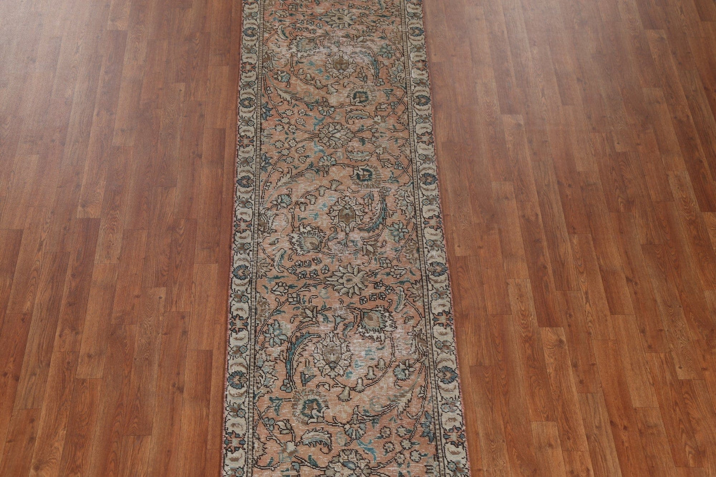 All-Over Floral Tabriz Persian Runner Rug 3x11