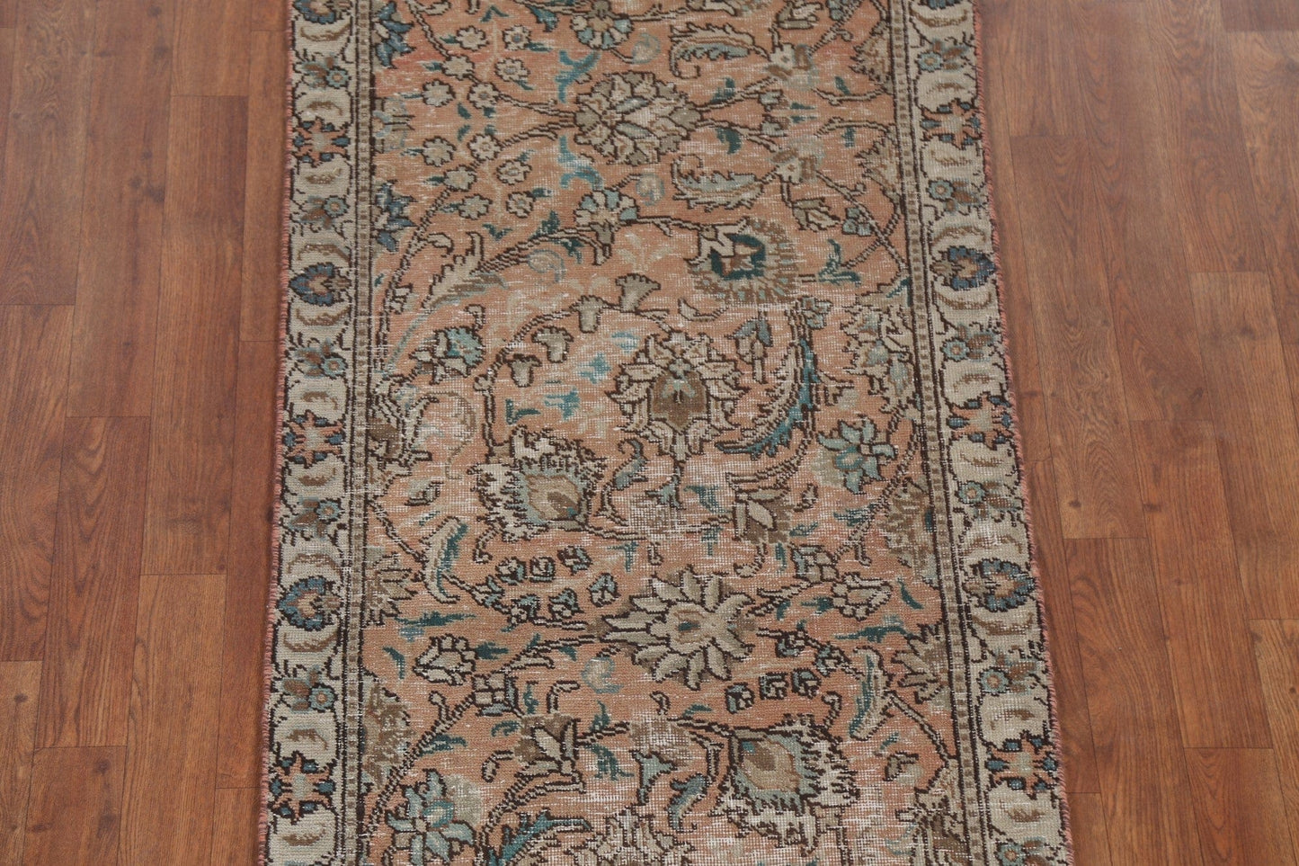 All-Over Floral Tabriz Persian Runner Rug 3x11