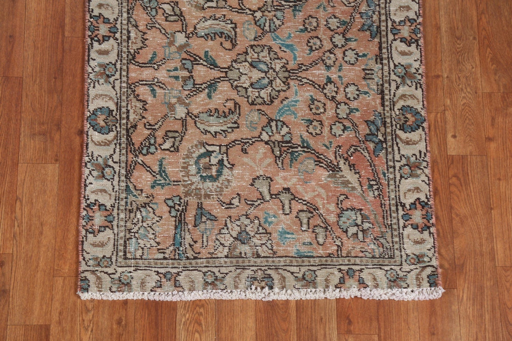 All-Over Floral Tabriz Persian Runner Rug 3x11