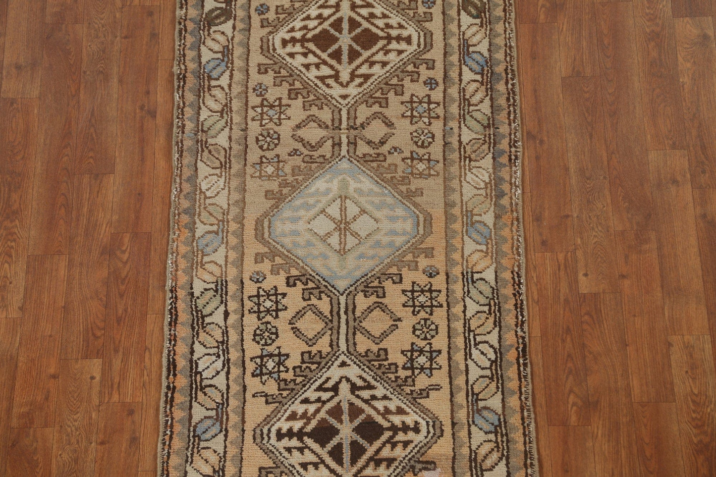 Geometric Hamedan Persian Runner Rug 2x13