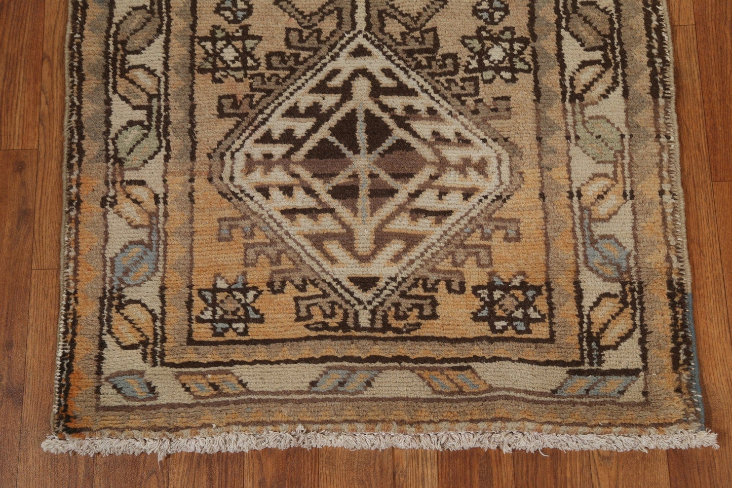 Geometric Hamedan Persian Runner Rug 2x13