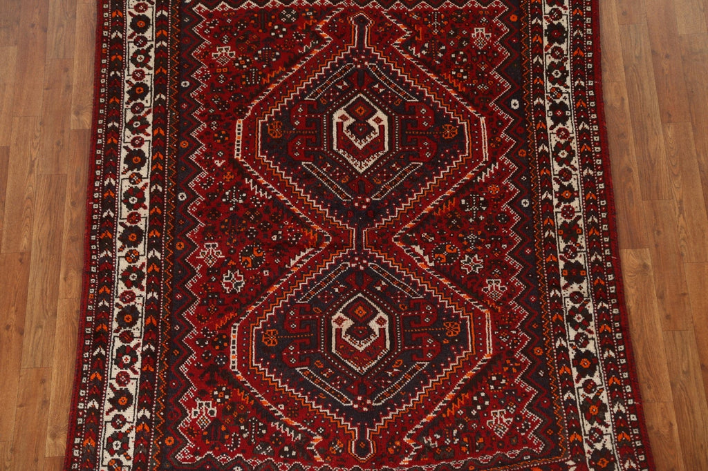 Tribal Red Shiraz Persian Area Rug 5x7