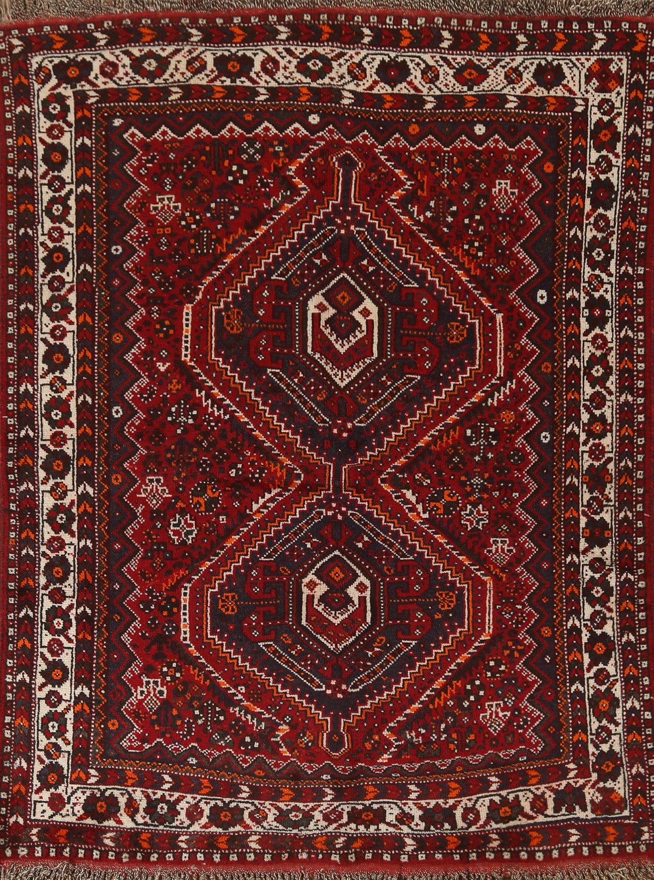 Tribal Red Shiraz Persian Area Rug 5x7